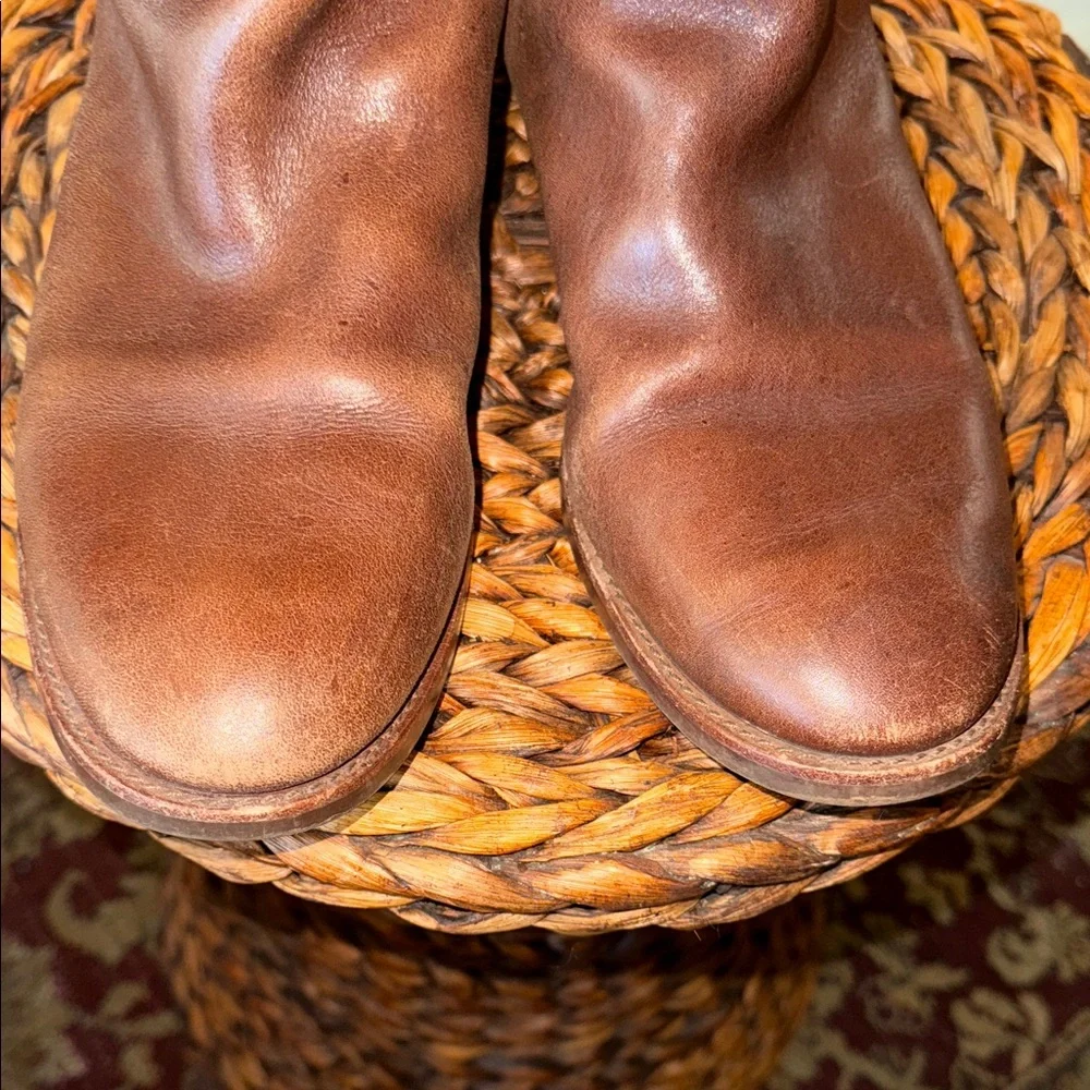 Tory Burch Brown Leather Riding Boots Size 10M - Picture 7 of 11